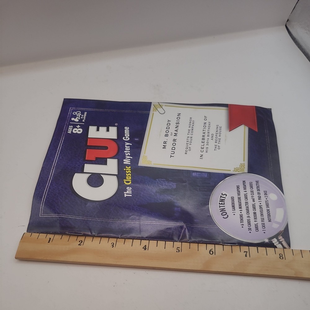 Clue Board Game Replacement Manual Only Hasbro 2015
