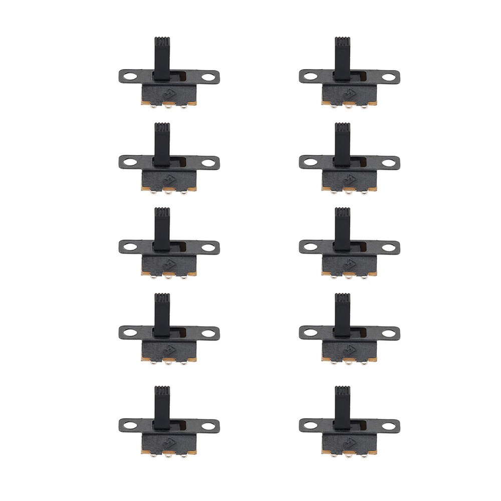 10Pcs 2 Position On/Off SPDT 3 Terminal PCB Panel Mini Vertical Slide Switch