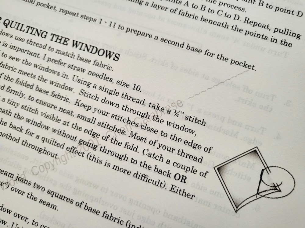 Apron Pattern, Cathedral Window Quilting Pattern Instructions, 'Use your scraps"