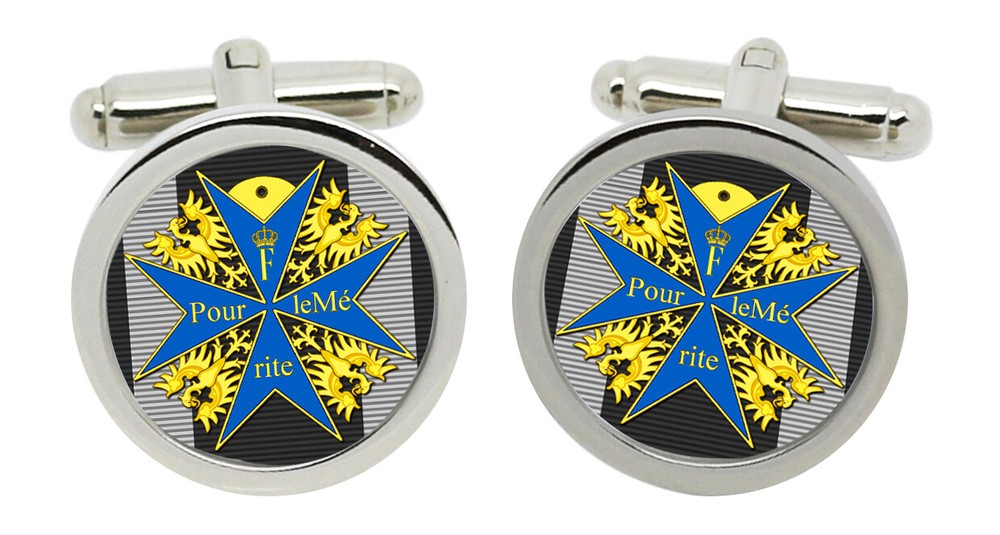 Pour le Mérite (Blue Max) Cufflinks in Chrome Box