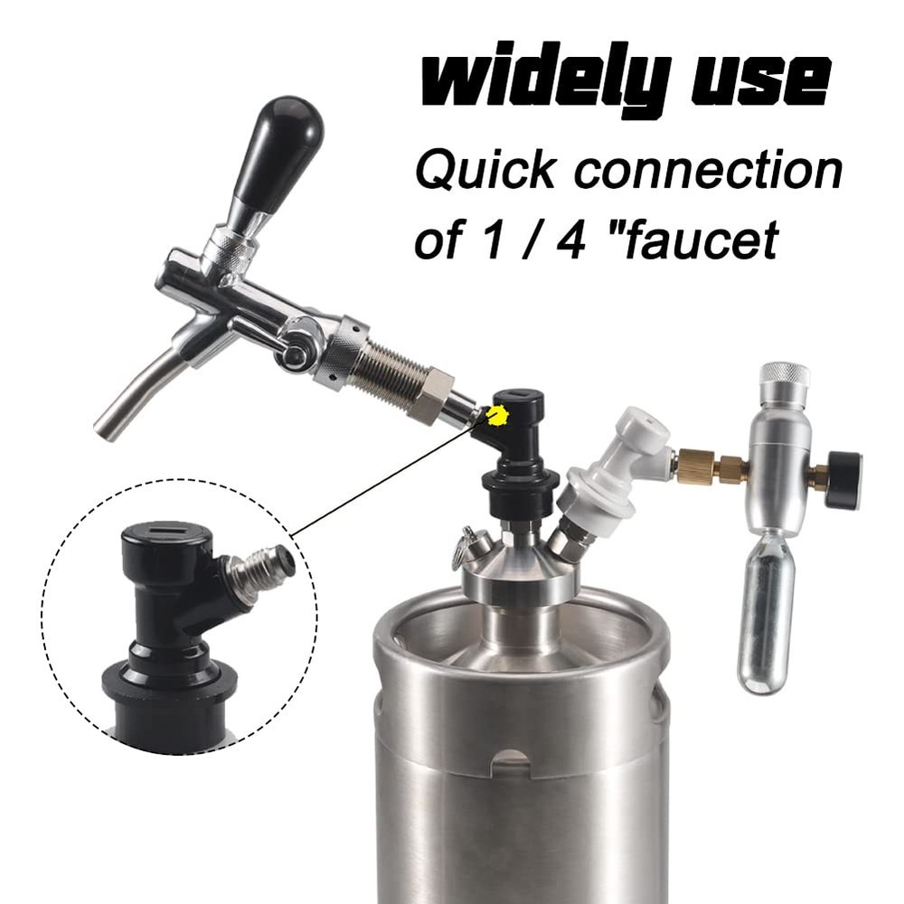 Ball Lock Quick Disconnect Set 4PCS 1/4 MFL 3/16" Swivel Nuts Homebrew