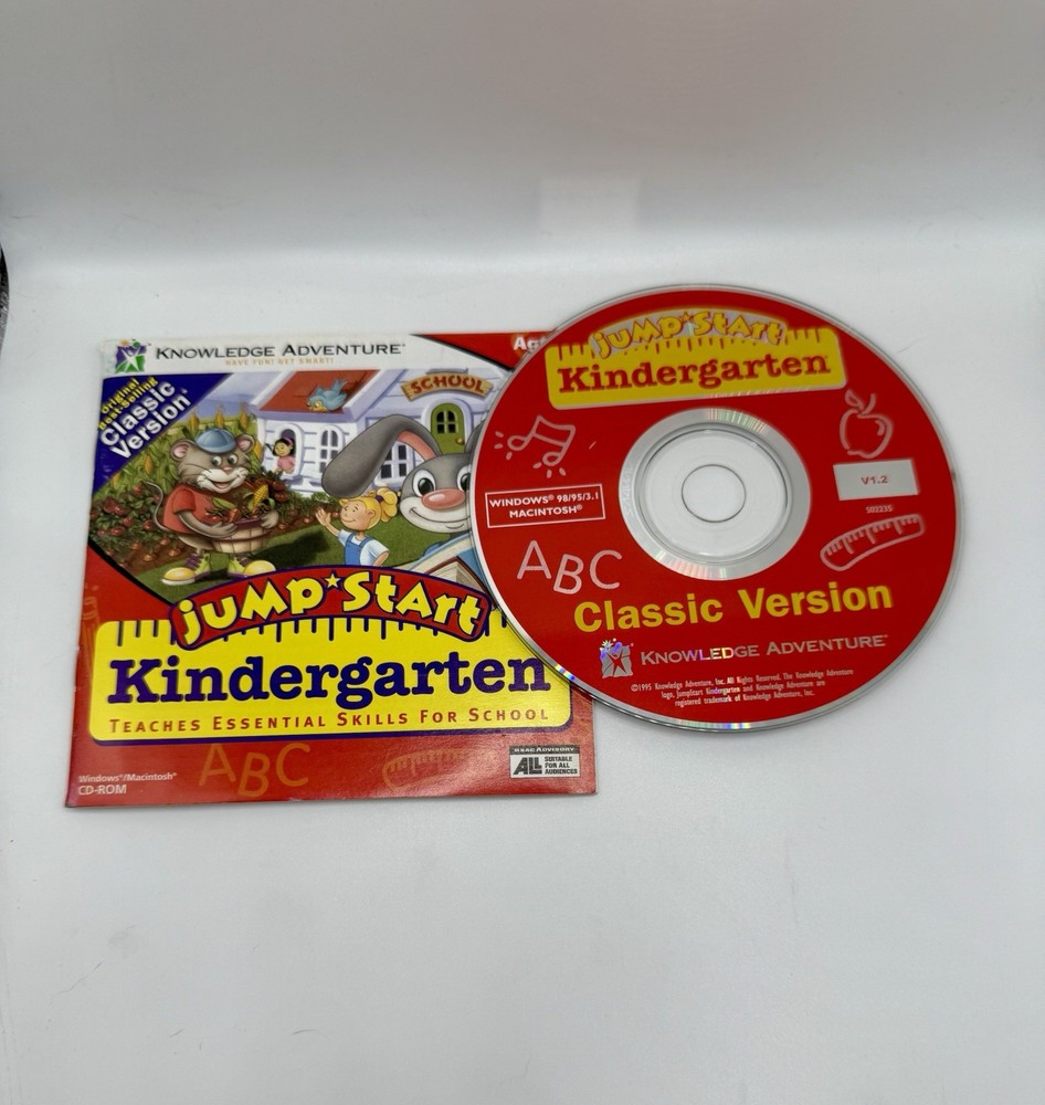 Jump Start Kindergarten CD-ROM Game Learning System (PC/Mac, 1995)