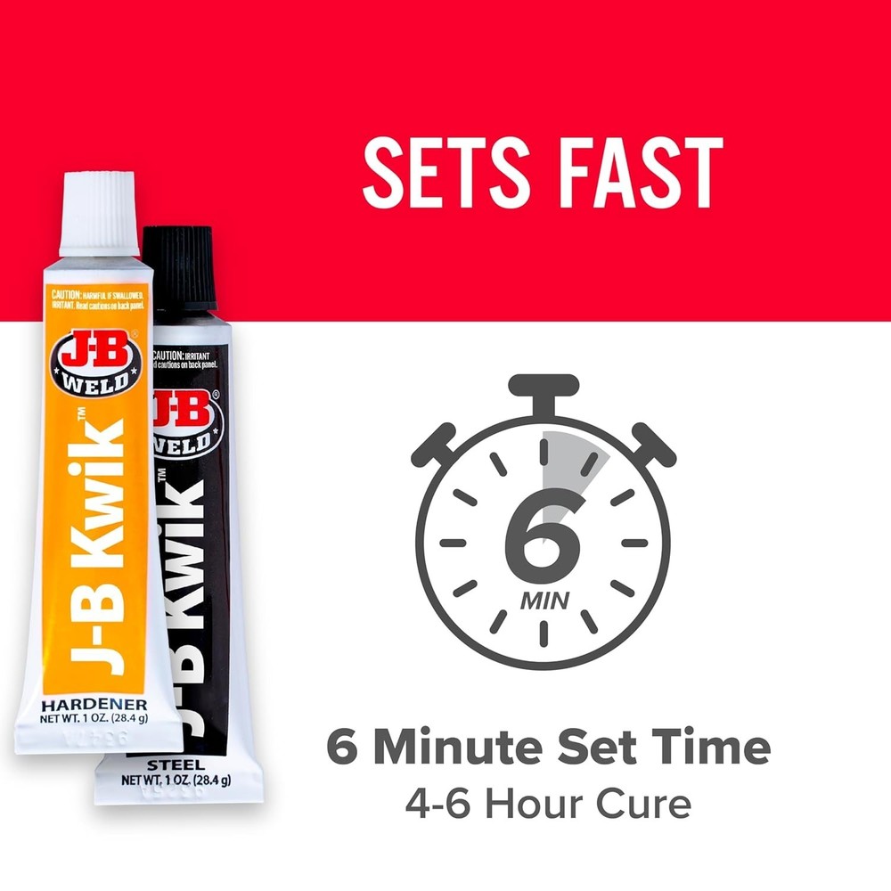 KwikWeld Steel Reinforced Epoxy 2oz - Paintable and Sandable Quick Fix Solution