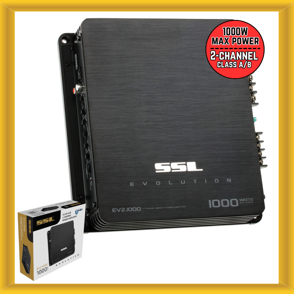 SSL Evolution Series EV2.1000 2-Channel Full Range Class A/B Car Audio Amplifier