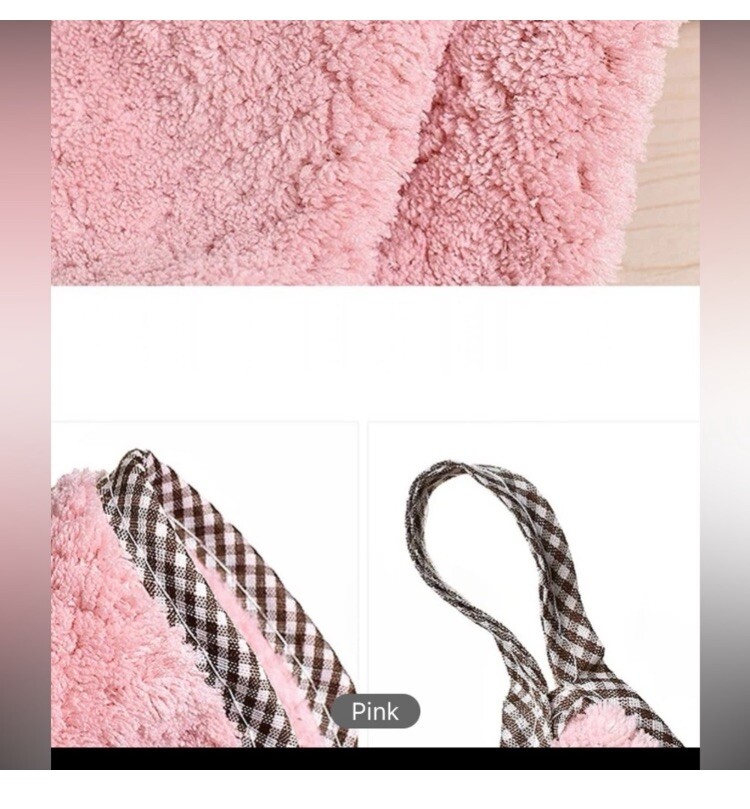 5pcs Plain Cleaning Rag, Pink Polyester Cleaning Cloth, For Kitchen
