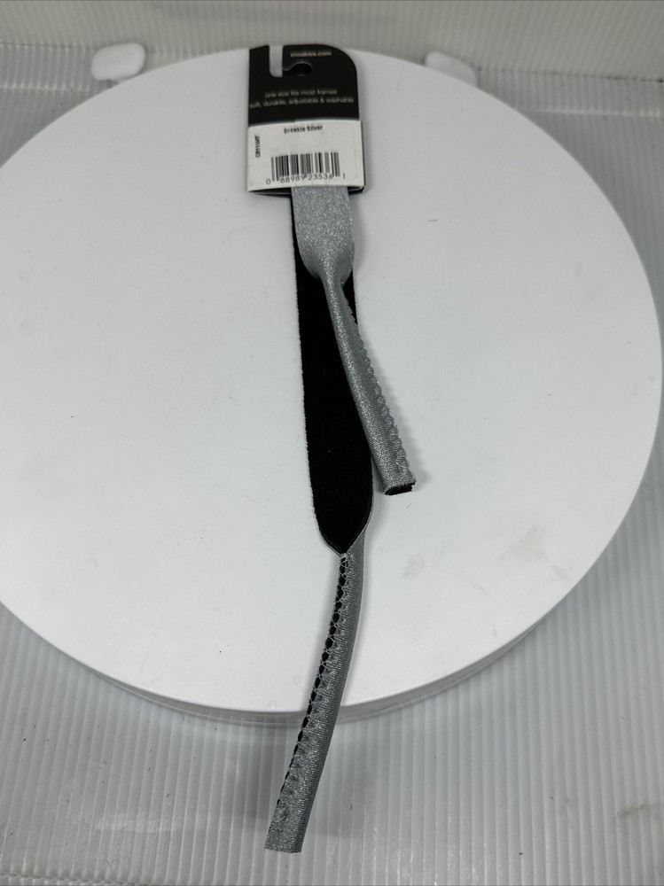 Croakies Eyewear Retainer Silver Sunglasses Strap Fits Large Frames Washable