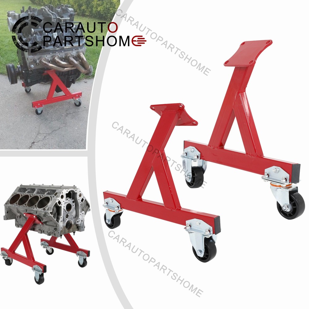 For Chevy LS1 LS2 LS3 LS6 Engine Storage Stand w/ Casters Red