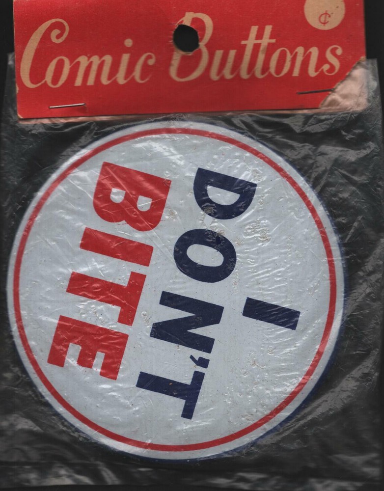 Comic Button - I Don't Bite - New in original Packaging