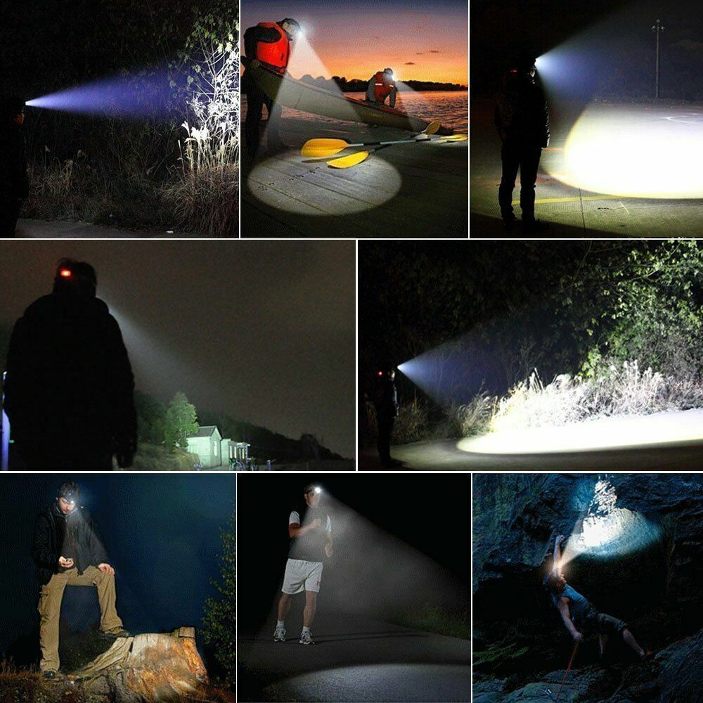 SuperBright LED Headlamp Headlight Flashlight Head Torch Camp US