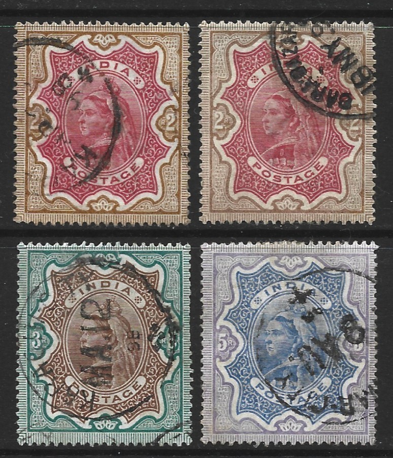 INDIA QV 1895 SET USED