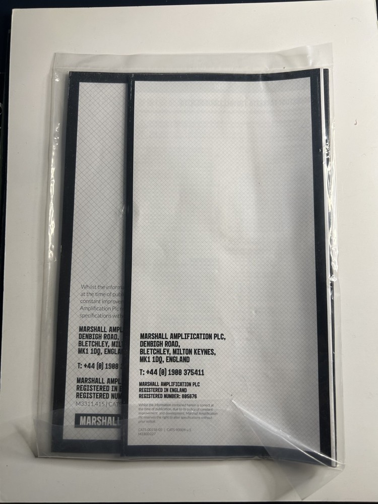 Marshall Amplifier DSL40CR DSL100HR Quick Start Guide Manual