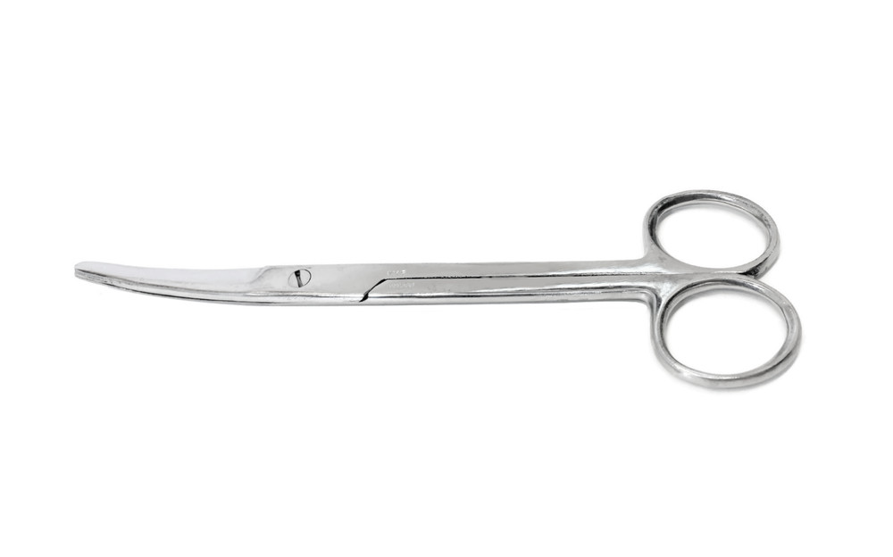 MAYO Beveled Blade Scissors, 6-3/4", Curved