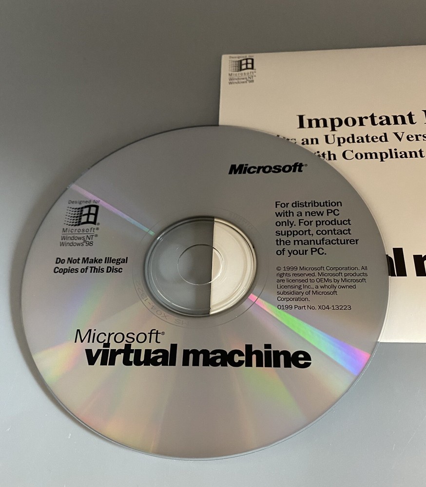 MICROSOFT VIRTUAL MACHINE SOFTWARE CD