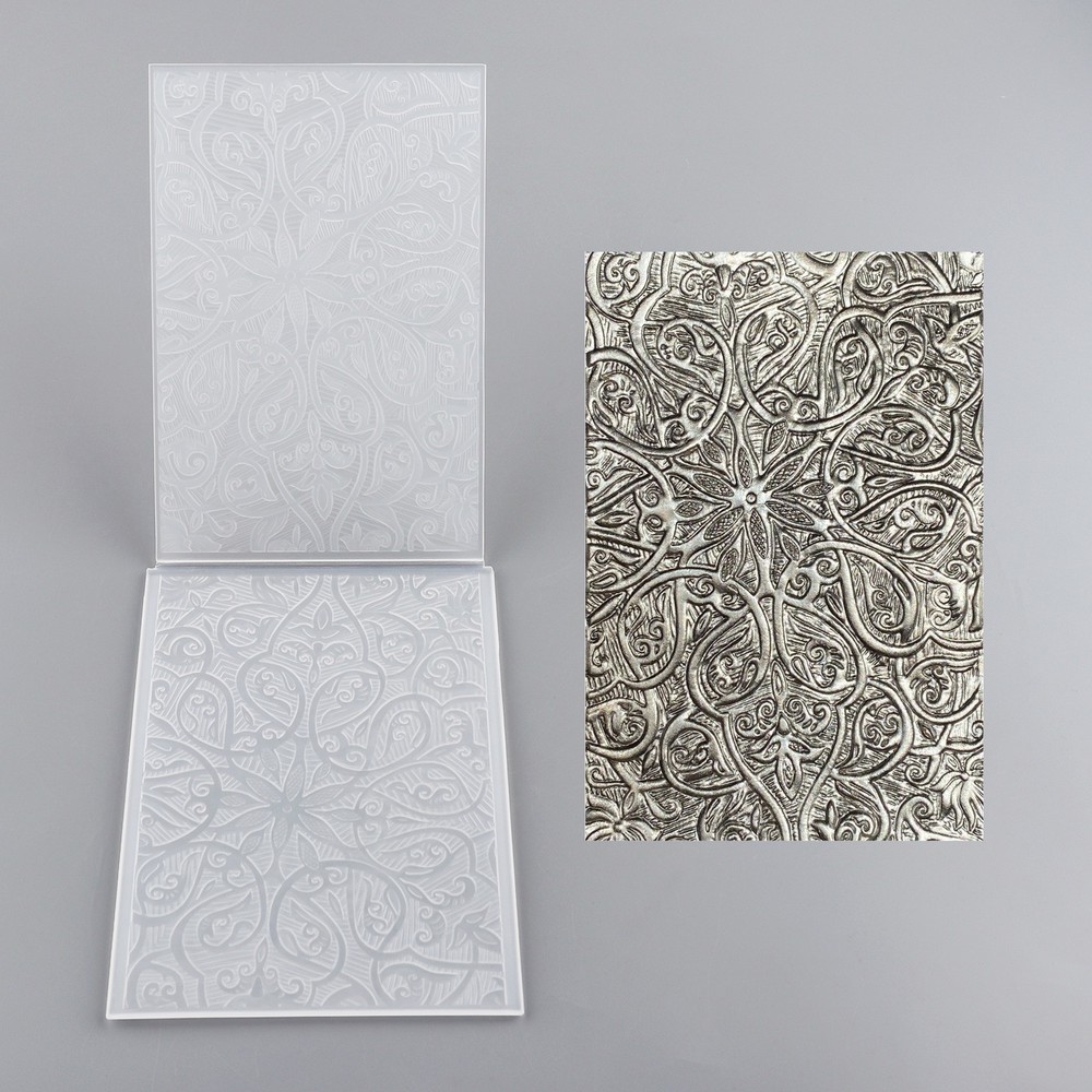 Plastic Embossing Folder Stencil with Retro Pattern for Diy Scrapbooking