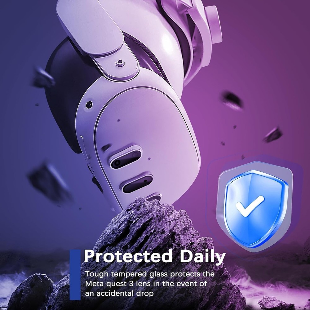 Anti-Scratch Alloy Frame Lens Protector for Oculus Meta Quest 3 - Easy Install