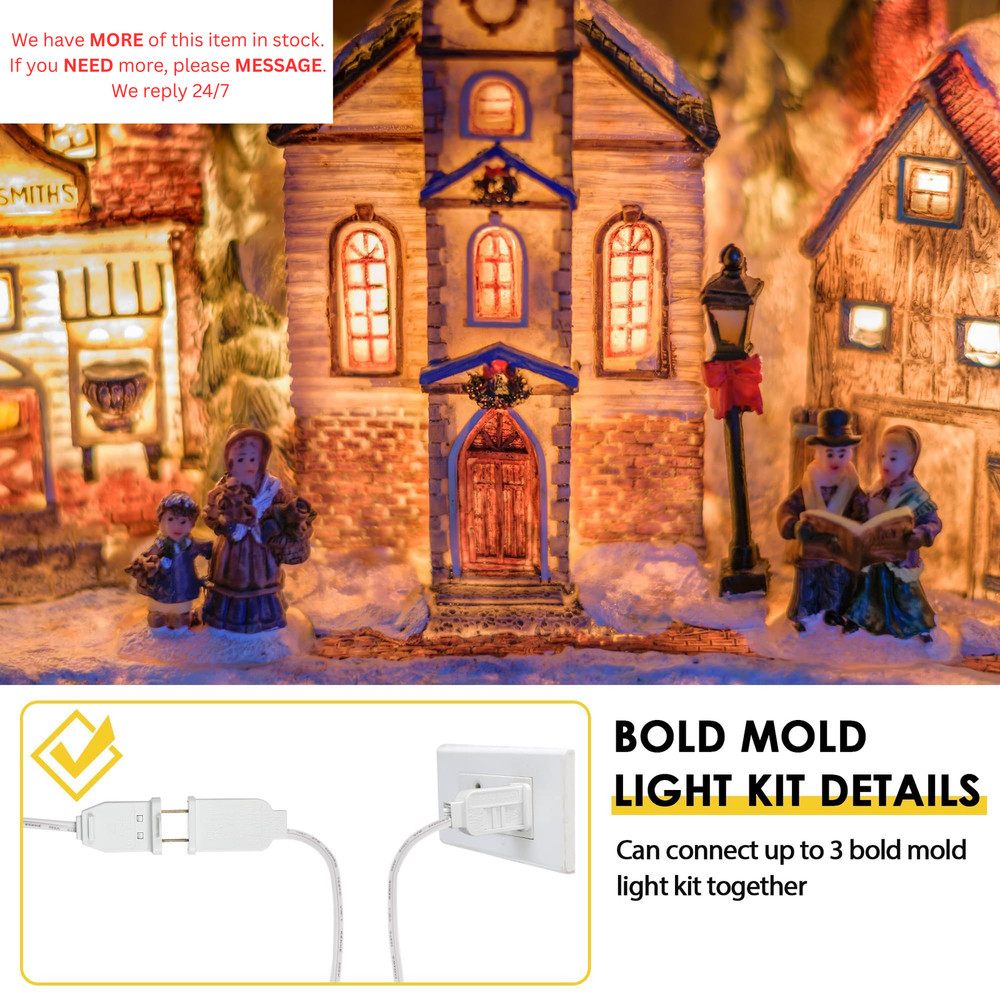 Meonum 2 Set Blow Mold Light Kit Replacement, E27 E26 Single White；black