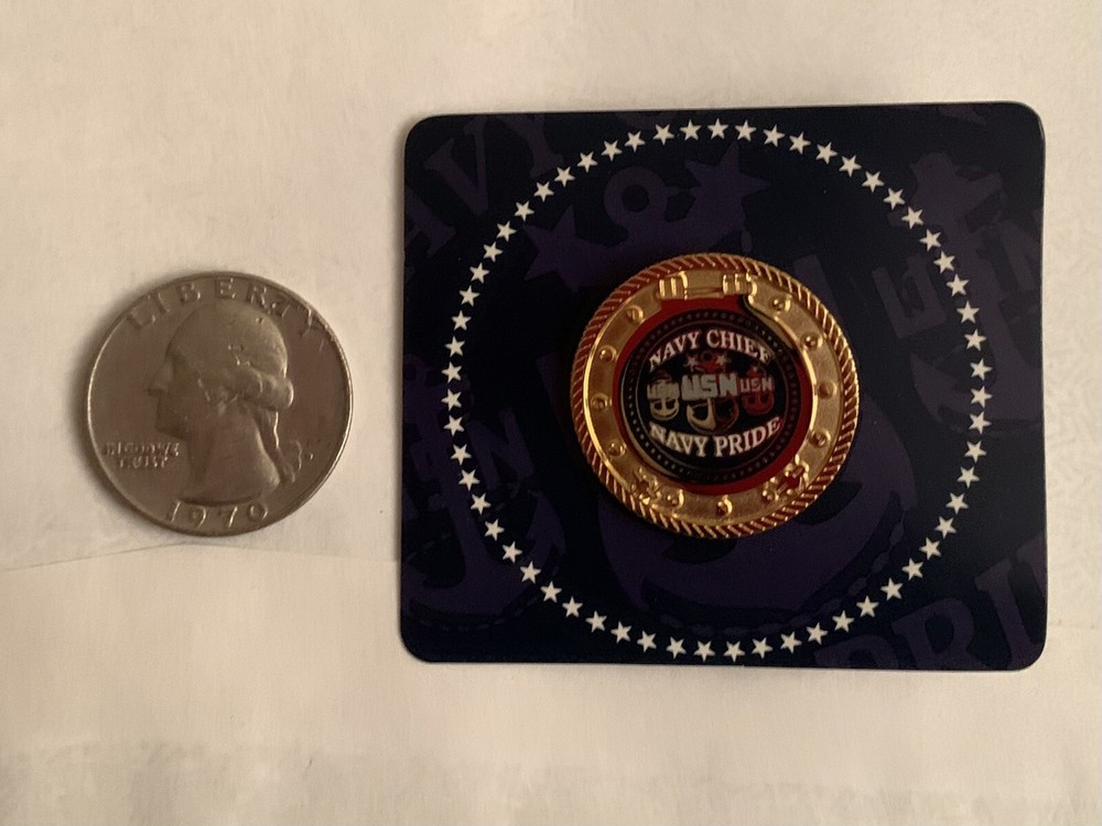 US Navy Chief ~ USN Pride Lapel Hat Pin [X]