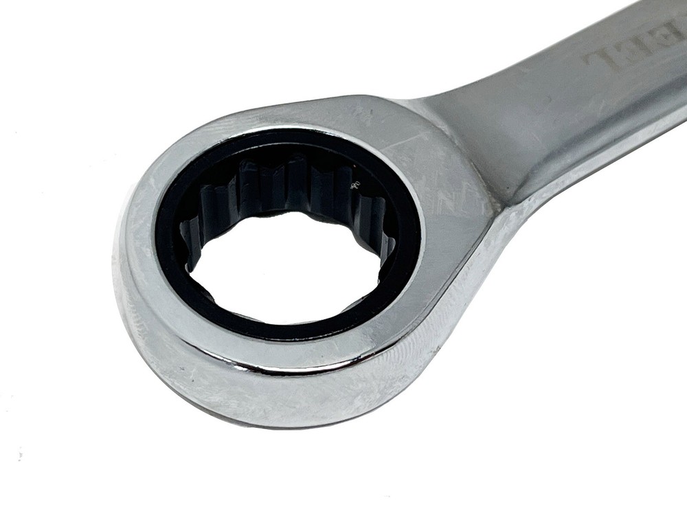Expert Cr-V Chrome Stubby Ratchet Combination Ring Open Spanner 8-19mm 12pc Set