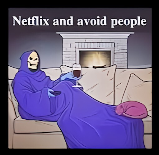 Netflix  And Avoid People Funny Character Skeleton  Refrigerator Fridge MAGNET