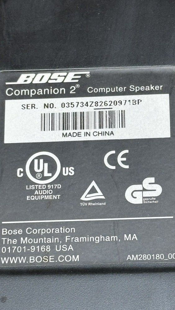 Bose Companion 2 Silver Black Multimedia Computer Speakers Work Great W/ Cable🔥