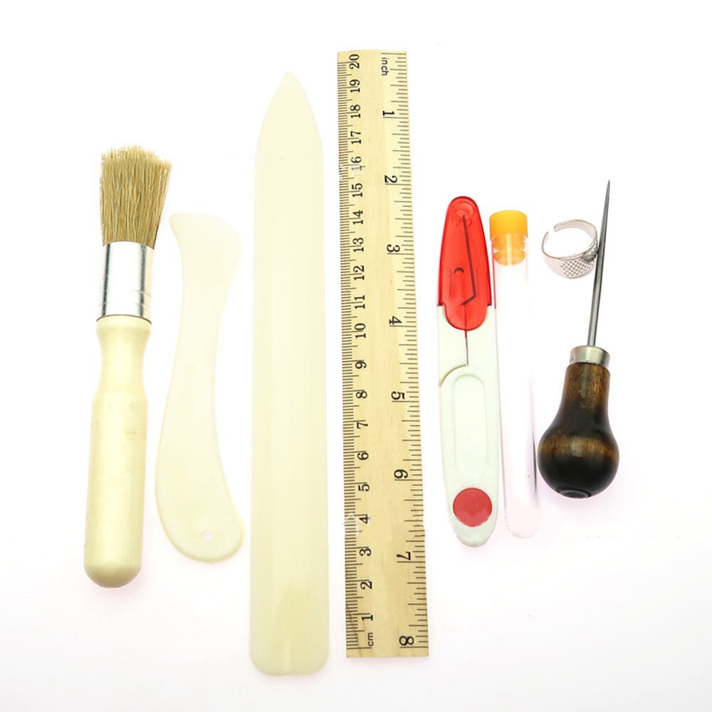 23 Pcs Bookbinding Kit Start Tools Set Bone Folder Paper Creaser Waxed Thread