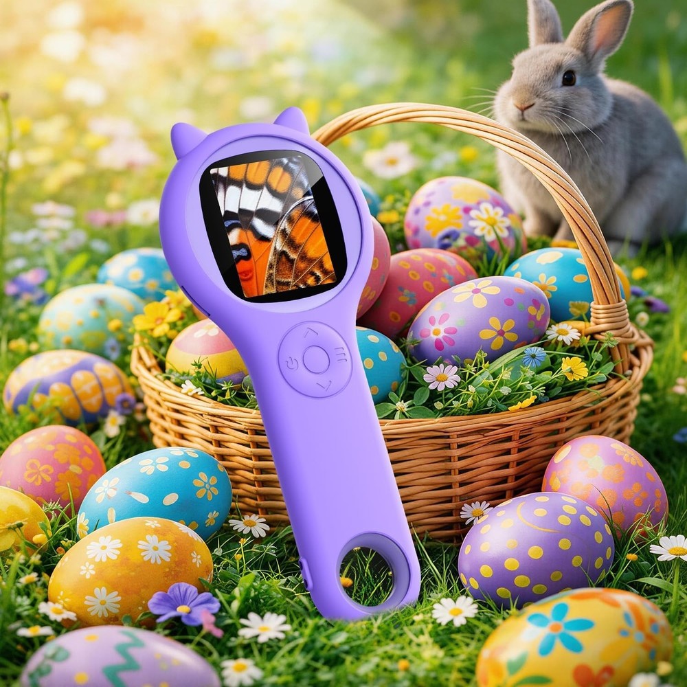 Handheld Kids Microscope - 200x Magnification & 2-Inch IPS Screen for STEM Fun