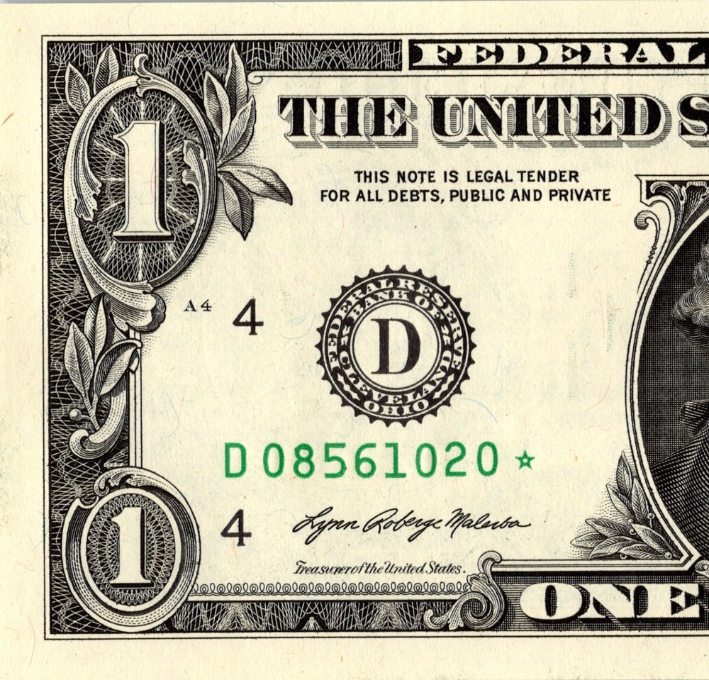 2021 D Star Note One Dollar Bill Regular Run Pack Note D08561020*