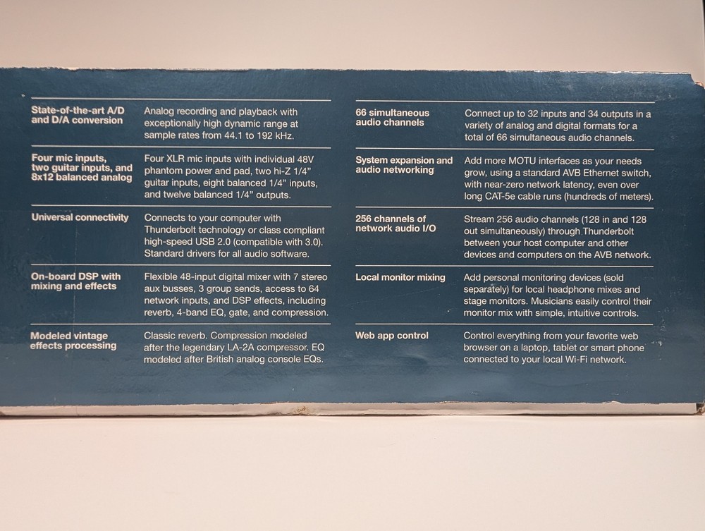 MOTU 1248 Thunderbolt / USB / AVB Audio Interface - OPEN BOX / NEW CONDITION