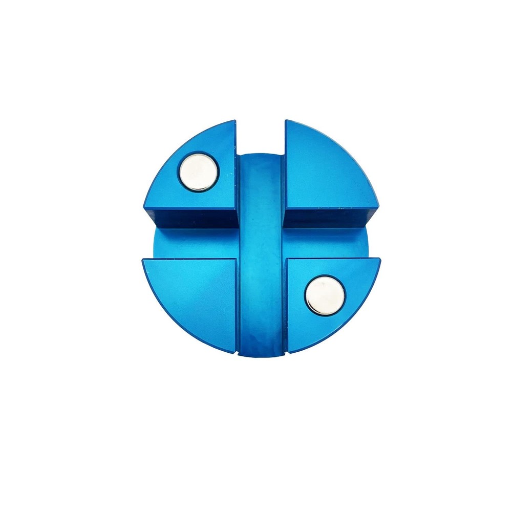 Magnetic Jack Pad Slotted Frame Rail Protector Blue