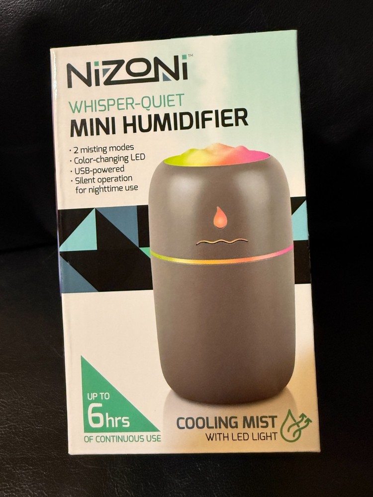 Nizoni Whisper-Quiet Mini Humidifier NEW