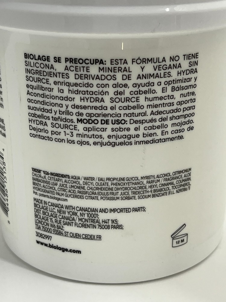 Matrix Biolage Hydrasource Conditioning Balm 37oz (New Package)