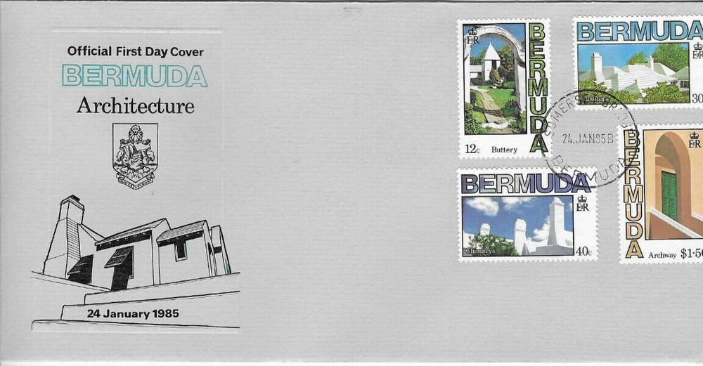 Bermuda  Comm/FDC - Architecture - 1985 (CW184)