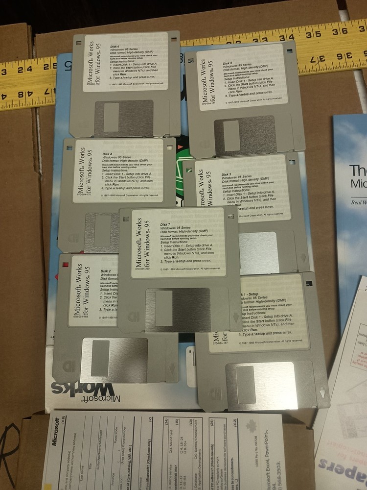 Vintage Microsoft Works PC CD-ROM Designed for Windows 95