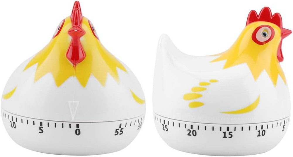 Cute Chicken-Shaped Kitchen Timer – 60-Minute Mechanical Countdown Timer for Coo