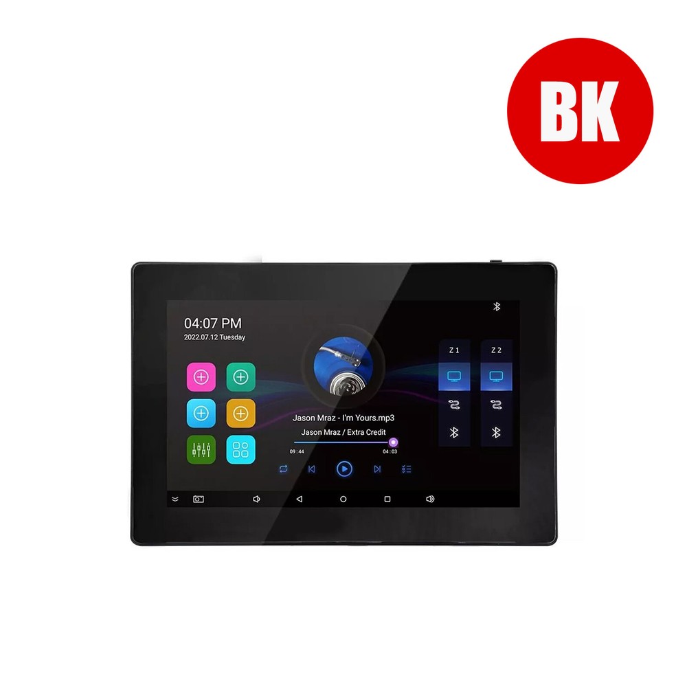Touch Screen in wall Amplifier 7''Stereo Audio Background Music WIFI Bluetooth
