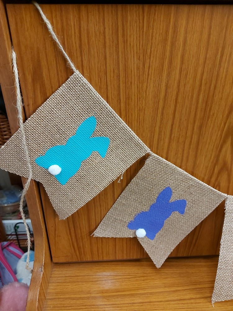 Easter Bunny Jute Bunting, Flags
