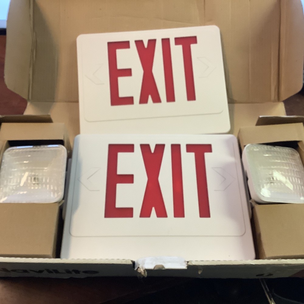 Juno/Navilite NXPC3RWH Combo LED Exit/Emergency Light (NIB)