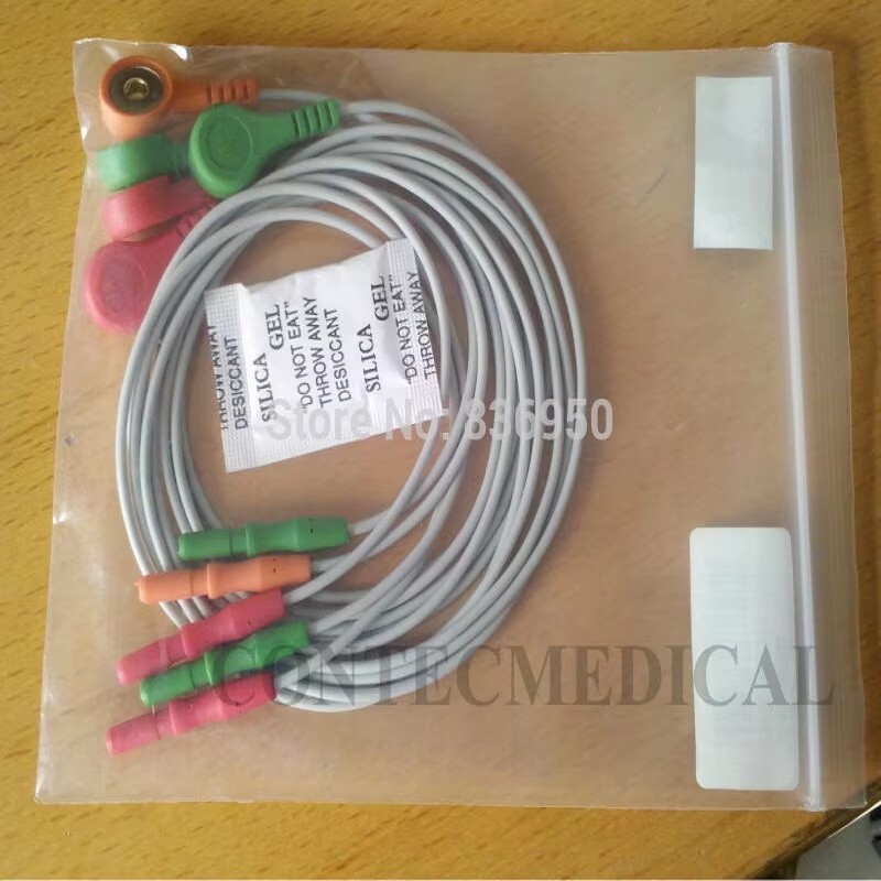 5-Lead ECG Cable Replacement for CONTEC TLC9803 Dynamic ECG System
