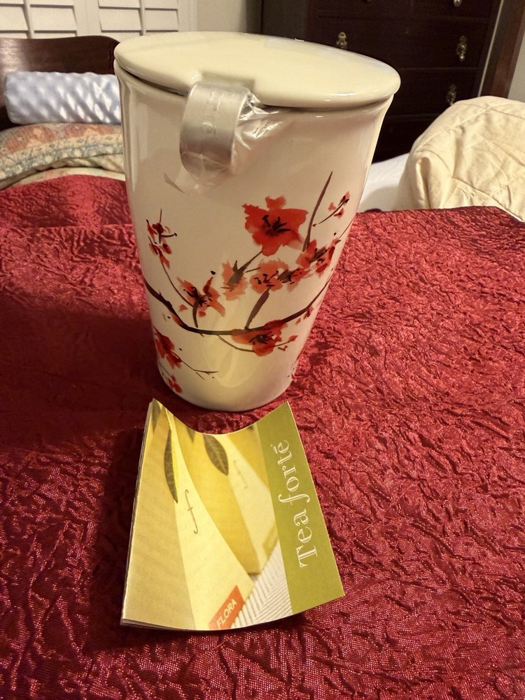 Tea Forte Kati Ceramic Steeping Cup with Infuser Brewing System - New. A 2