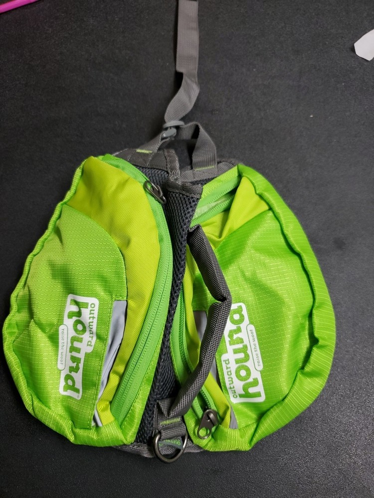 Outward Hound Dog Backpack Quick Release. Green Size M Adjustable