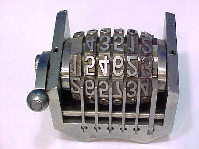 WM. A. FORCE 17" NUMBERING MACHINE NUMERATOR CO