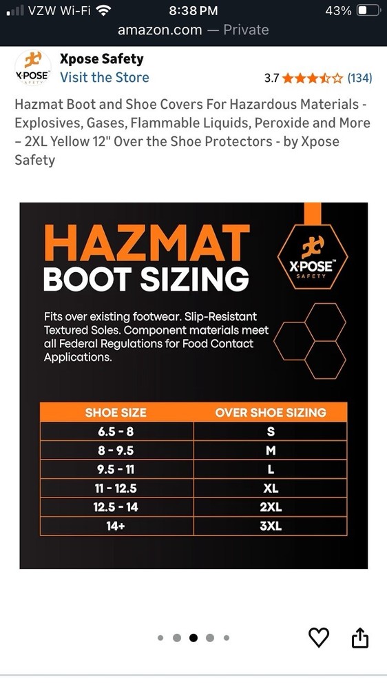 Hazmat Boot And Shoe Covers 3XL