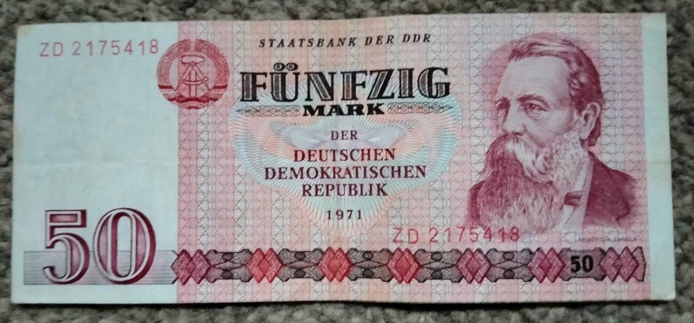 Germany (DDR) 50 Marks Replacement Note 1971  P30ar  EF+