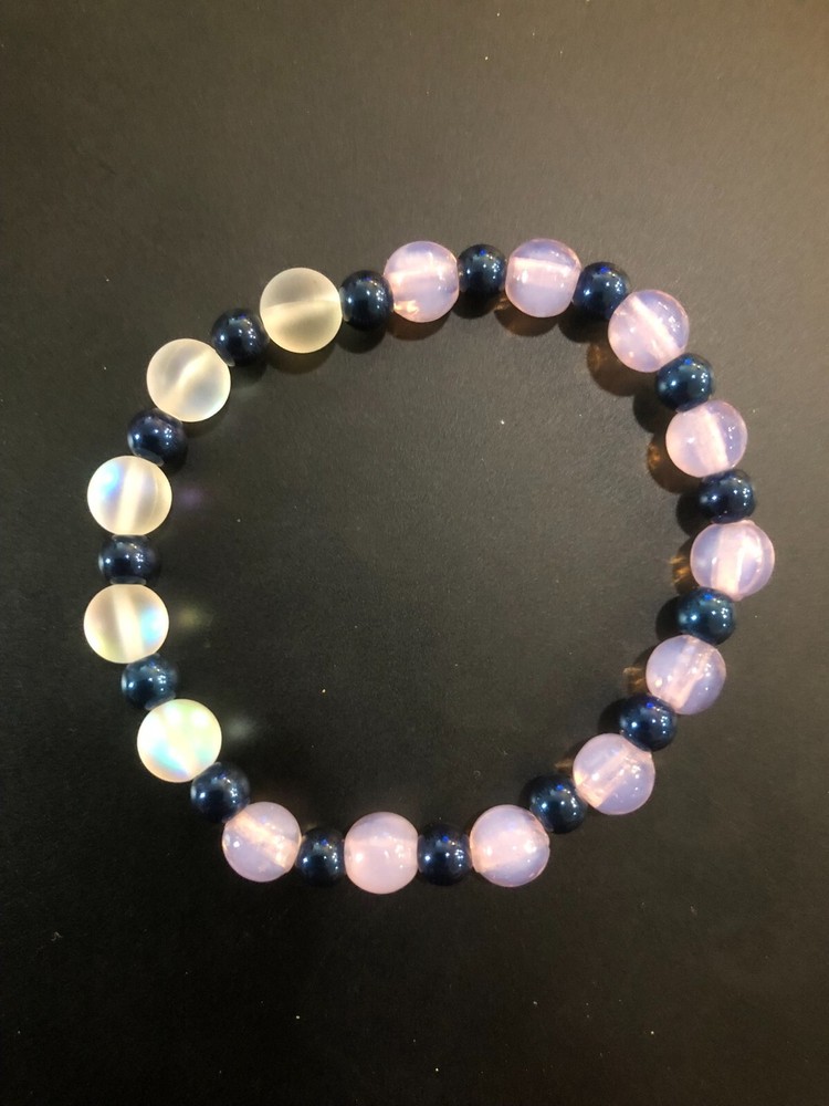Beaded Stretch Bracelet Handmade Boho Design