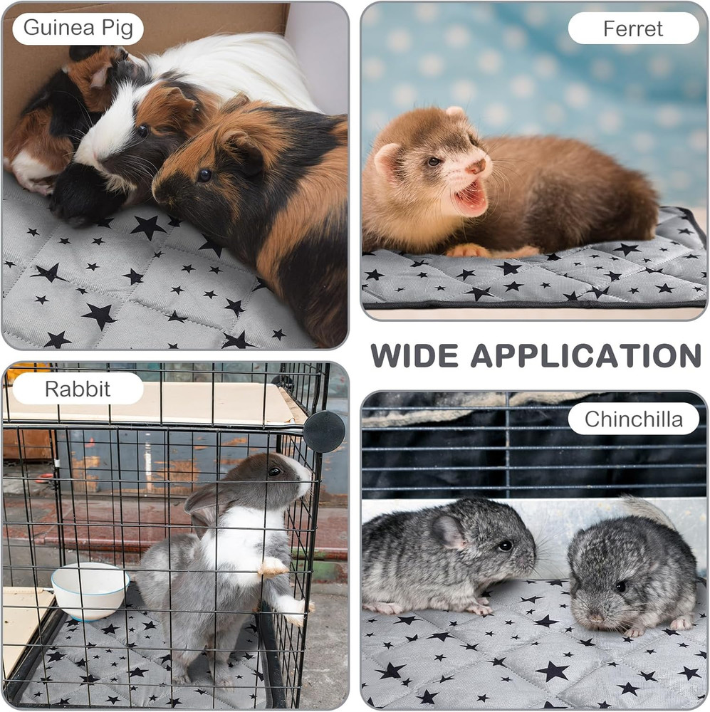 4 Pack Self Warming Cat Bed Self Heating Cat Mat Star Pattern Soft Dog Crate Pad