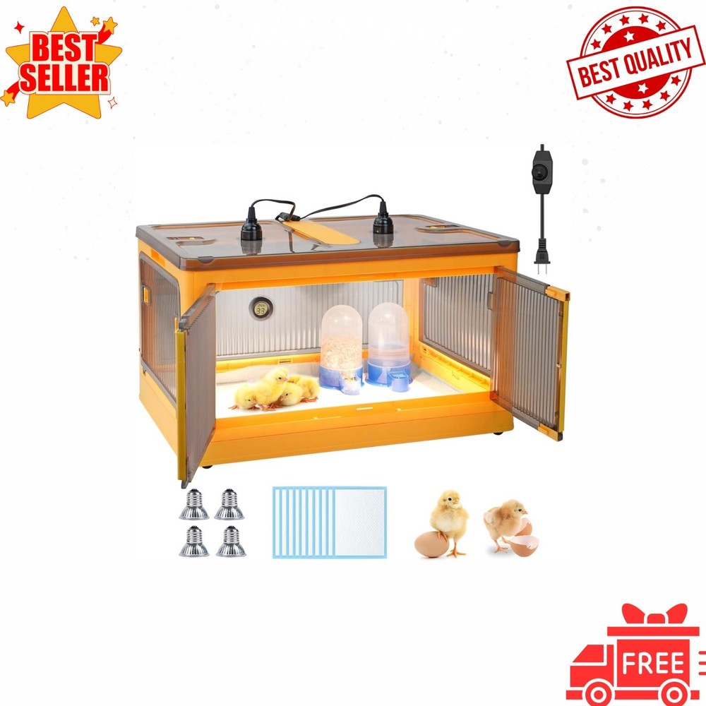 Chicken Brooder Box Kit with Heater Brooder Plate Thermometer for Chicks Ducks