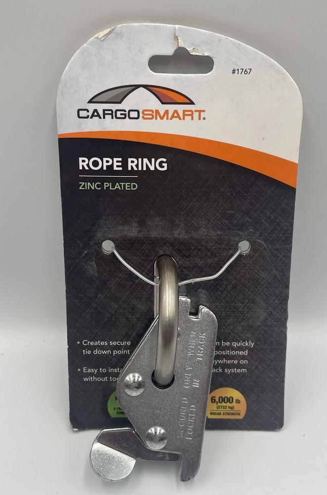 Cargo Smart Rope Ring Compatible w/ X-Track & E-Track Rails *NEW* OpenPackage