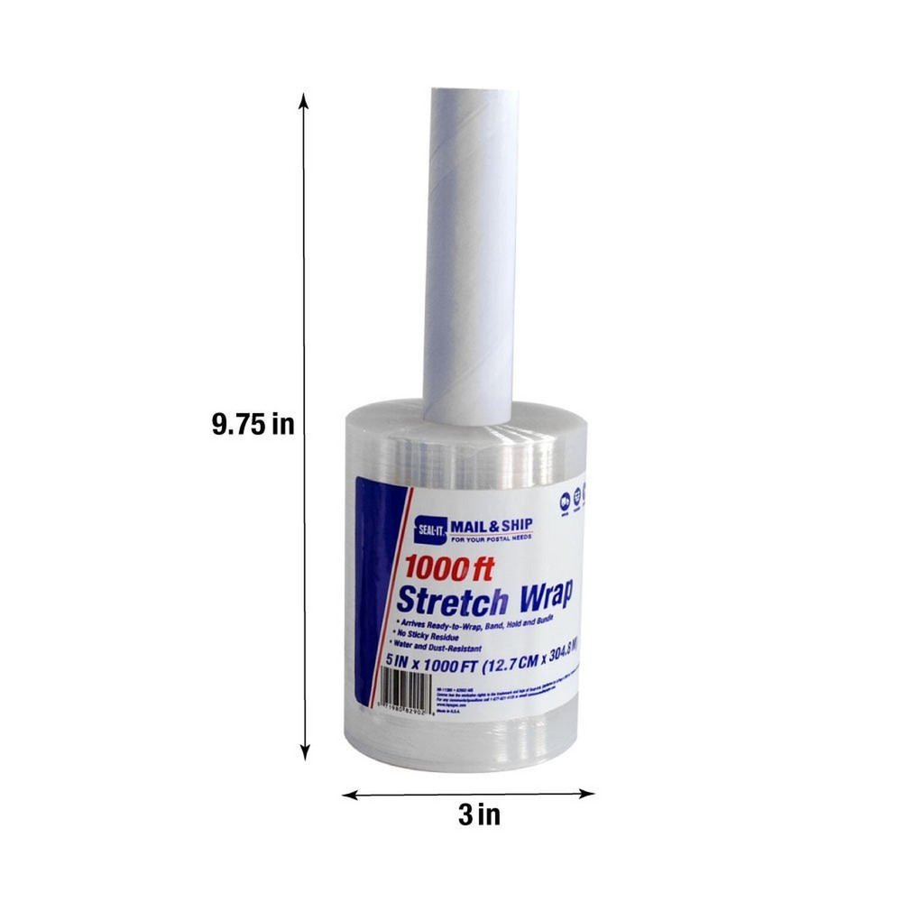 Mail & Ship Stretch Wrap, 5 Inches x 1000 Feet