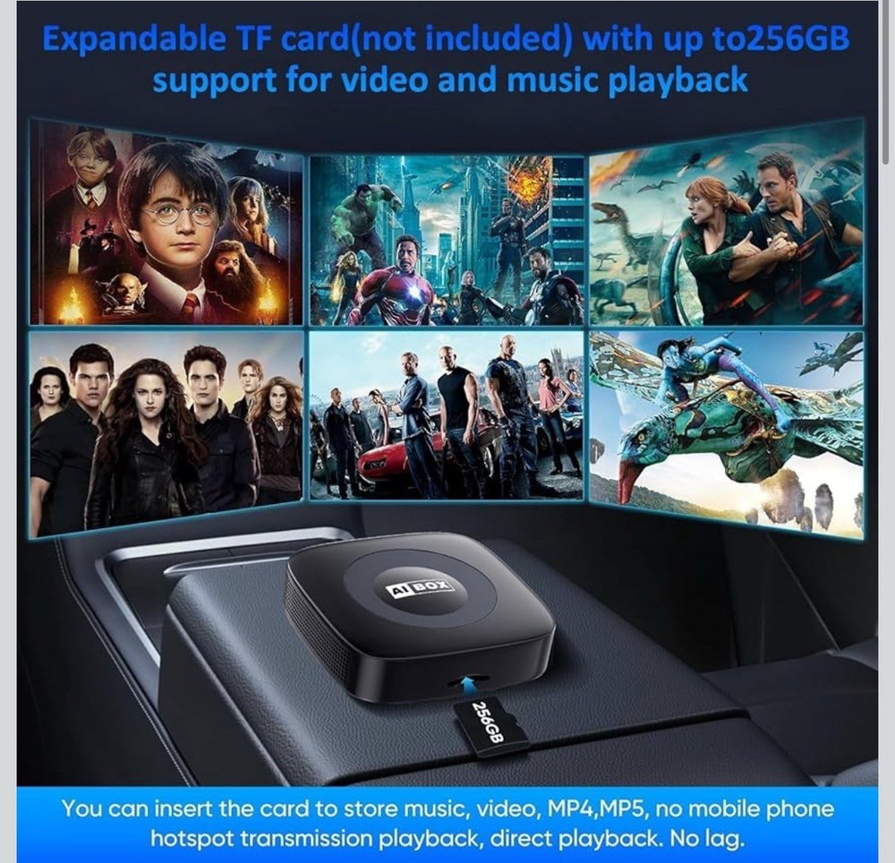 WHYBOX Wireless Carplay Adapter W/ Netflix/YouTube Ai Box for iPhone & Android