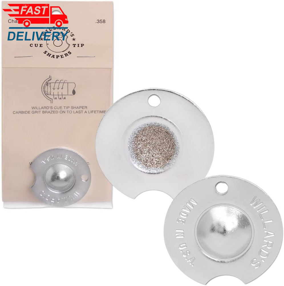 Willard Pool Cue Tip Shaper - Dime Radius ✌️👍